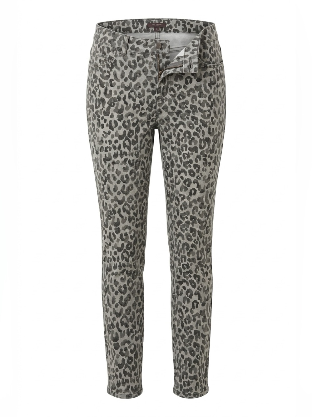 J. McLaughlin Gray Leopard Skinny Pants